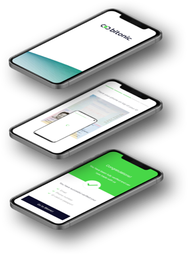 Screenshots van verificatie app
