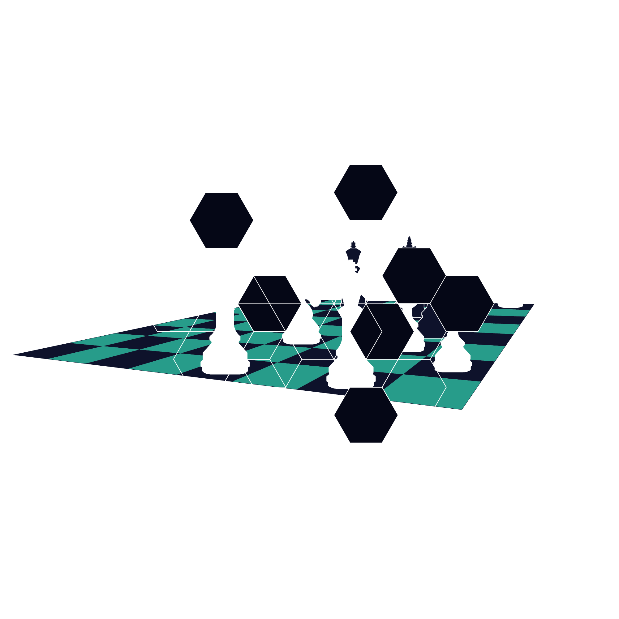 Schaakbord met Bitonic design